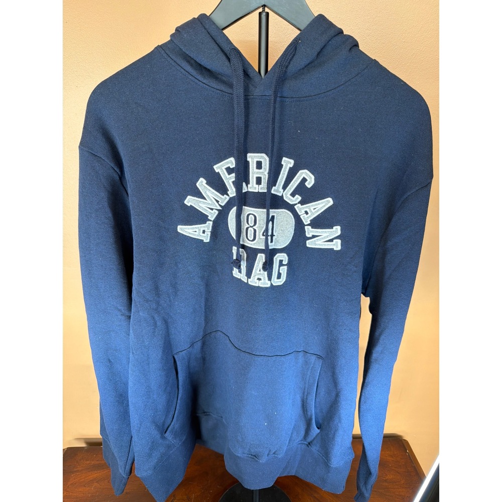 American Rag Mens XL Navy Blue 84 Graphic Hoodie Sweatshirt New NWT